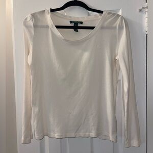 Small cream Ralph Lauren long sleeve basic T